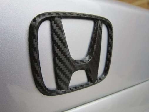 Logo Emblem Honda Carbon 3D - logo honda black carbon Multicolor
