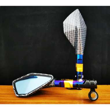 Spion tomok v2 v5 carbon twotone beat kaca spion motor honda yamaha universal