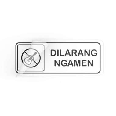 Stiker Dilarang Ngamen - Stiker Dinding - Dilarang Ngamen - Sticker Hitam