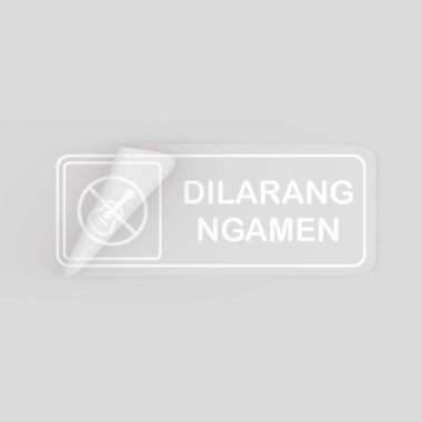 Stiker Dilarang Ngamen - Stiker Dinding - Dilarang Ngamen - Sticker Putih