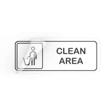 Stiker Jagalah Kebersihan - Clean Area Sticker - Stiker Dinding Hitam