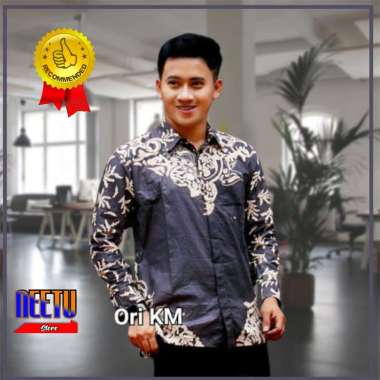 Batik No Brand Baju Kemeja Hem Batik Pria Cowo Lengan Panjang Modern Premium Laki Laki Slim Fit Orig