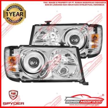 HEAD LAMP - W124 E-CLASS 1986-1993 - SONAR - PROJECTOR - CHROME