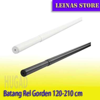 Batang Rel Gorden Adjustable 120-210 cm / Batang Rel SajaHUGed Besar Hitam