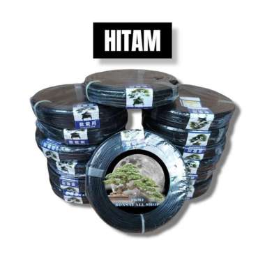kawat bonsai alumunium per roll 6mm Hitam