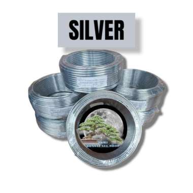 kawat bonsai alumunium per roll 7mm silver