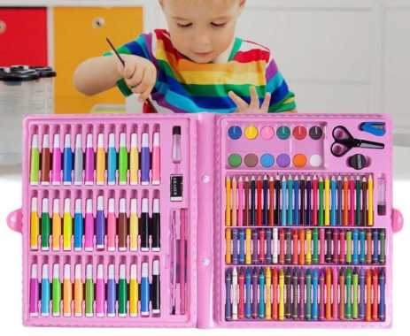 PROMO Crayon Lengkap 1 set isi 150 PCS PENSIL WARNA 1SET Mainan anak anak perempuan Crayon Warna Len