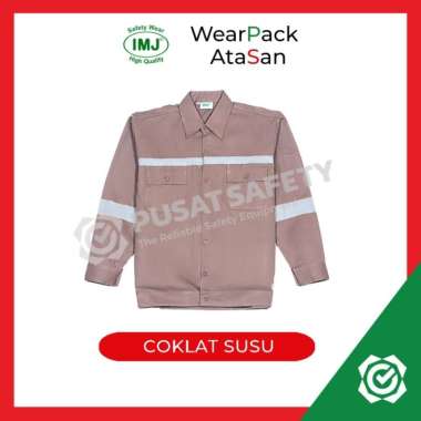 Atasan Lengan Panjang Baju Safety Wearpack IMJ M-XL Coklat Susu XL