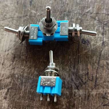 Saklar Switch Geser Toggle 3 Kaki Pin On Off 6A 125Vac