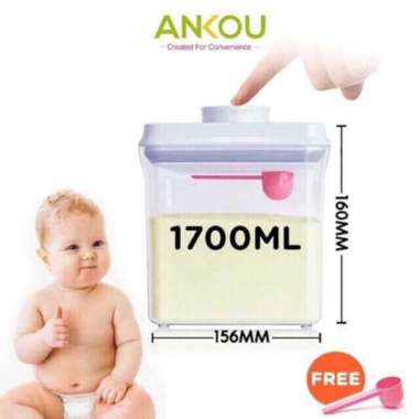 Ankou - Toples Susu Bubuk & Makanan 1700ml+scrapper