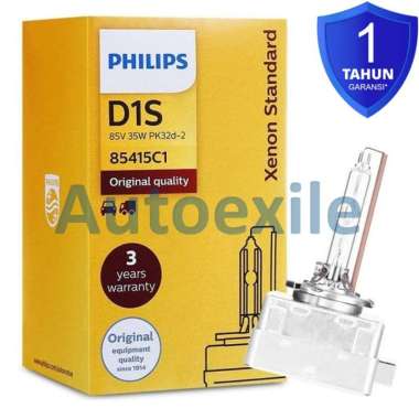 Philips Xenon Standard HID D1S D2S D2R D3S D4S D4R 4200K OEM Garansi Original - Lampu Mobil Kuning D