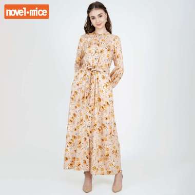 Novel Mice - Dress Rayon Tan Fleur XXL