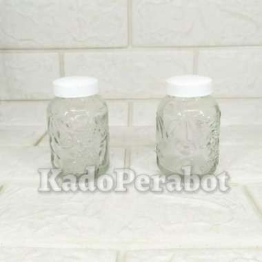 tempat bumbu kaca bulat - tempat lada bubuk - tempat lada kaca lucu