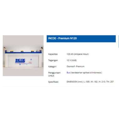 Aki mobil N120 Incoe PREMIUM 115F51 120AH -36618 IN