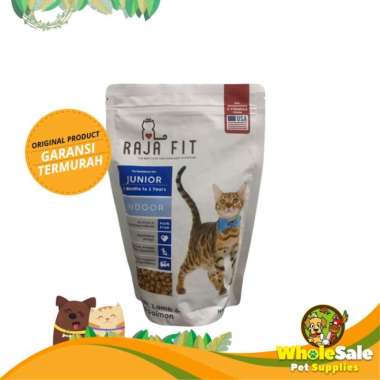 RAJA FIT JUNIOR INDOOR Chicken Lamb Alaska Salmon Makanan Kucing 500g