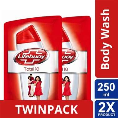 LIFEBUOY SABUN CAIR REFILL RED 250ML TWIN PACK (2×250ML)