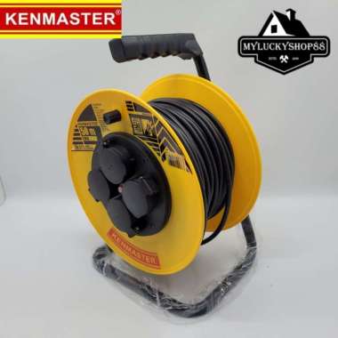 Kenmaster Kabel Roll 50 Meter 3 x 1.5 mm 10A 50m SNI 4 Lubang Steker