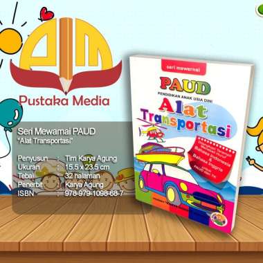 Buku PAUD Mewarnai Alat Transportasi