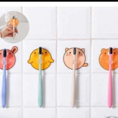 sikat gigi holder gantung tempelan sikat gigi hook tempel tempat sikat