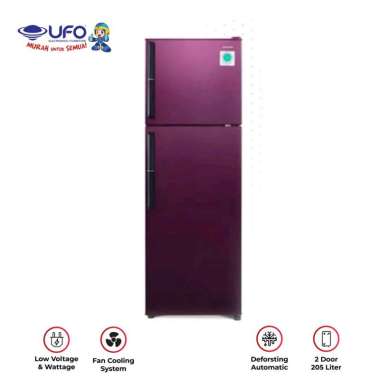 Kulkas Sharp SJ246GCSR/SD Lemari Es 2 Pintu Kapasitas 205/187L