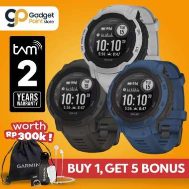 Garmin Instinct 2 Solar smartwatch - Garansi TAM 2 Tahun mist grey