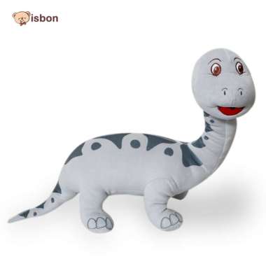 Boneka Dinosaurus Brontosaurus Abu Jumbo Bahan Halus Non Alergi Cocok Untuk Mainan Anak ISTANA BONEK