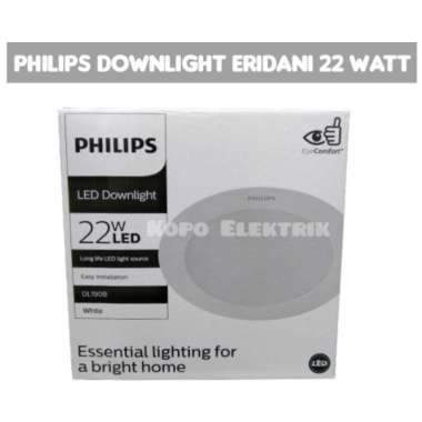 Lampu Led Downlight Philips 22 Watt Bulat 22w putih
