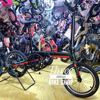 PROMO SEPEDA LIPAT ELEMENT CAMP HAZY 9S 16 INCH ALLOY JANGKRIK - GREEN