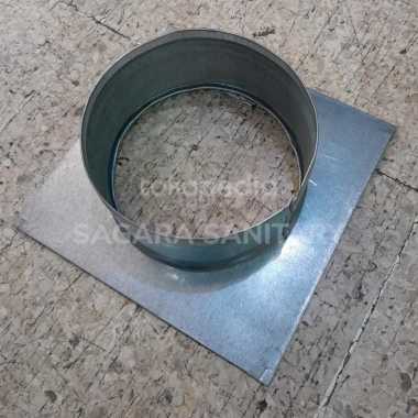 sok cerobong asap 4 inchi /konektor flexible cerobong ac. sok lempeng