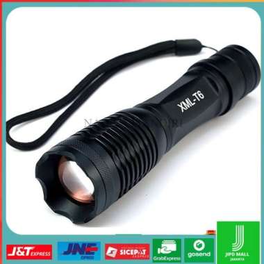 Senter LED Tactical Cree XML T6 8000 Lumens F18 Black