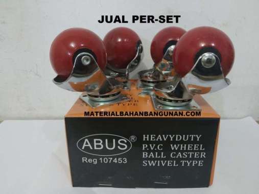 4 PCS Roda Karet Hidup Kecil Meja Kursi Furniture Merah Trolly Troli