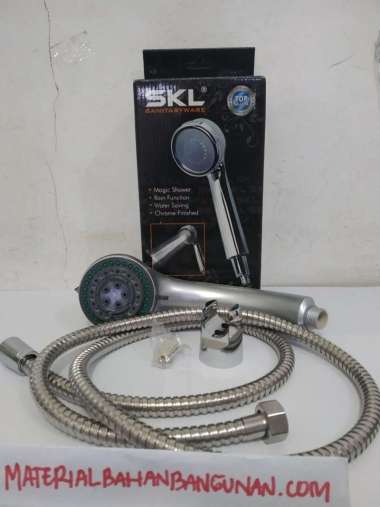 Hand Shower Mandi Chrome Perlengkapan Kamar Mandi 1.5 meter BathRoom