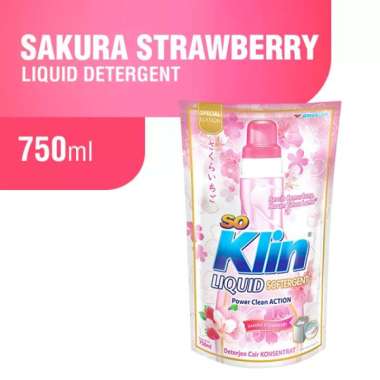 Promo Harga So Klin Liquid Detergent + Softergent Soft Sakura 750 ml - Blibli