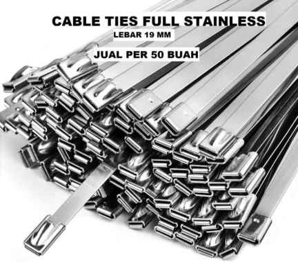 Per 50 pcs Kabel Tis Strapping Besar 40 cm Cable Ties Sabuk Marker Tie