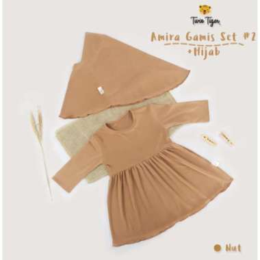 Twin Tiger Amira Gamis Set Anak Ukuran SML M Nut