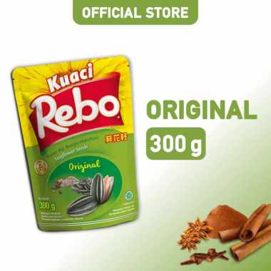 Rebo Kuaci Rasa Original 300 Gram - Cemilan Kuaci Biji Bunga Matahari