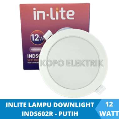 Inlite Lampu LED Panel Slim 12 watt | LED panel inlite slim 12 w INDS602R putih