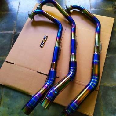 PIPA HEADER VIXION SATRIA FU GULU BANYAK KNALPOT RACING BLUEMOON BIRU SATRIA FU VIXION R15 CBR150r A