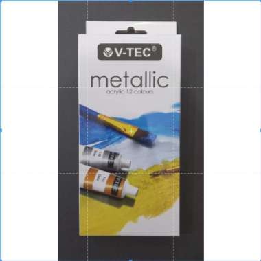 Cat Acrylic 12 Warna VTEC METALIC / acrylic / v-tec / cat acrylic vtec 12 colours METALLIC