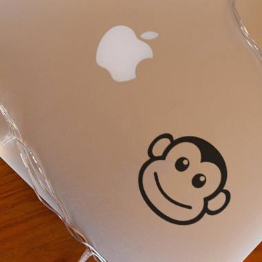 Grapinno Monkey Face Decal Sticker Laptop for Apple MacBook 13 Inch hitam