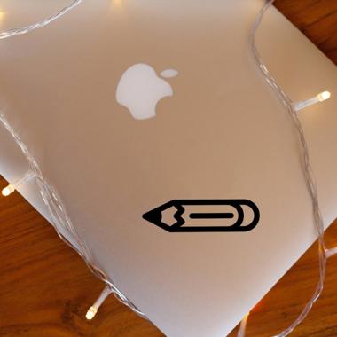 Grapinno Pensil Logo Decal Sticker Laptop for Apple MacBook 13 Inch hitam