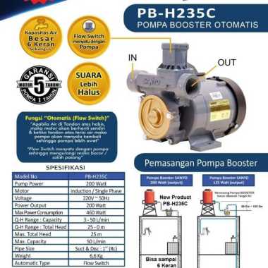 Pompa Air Pendorong Flow Switch SANYO PBH 235 C (Booster Pump)