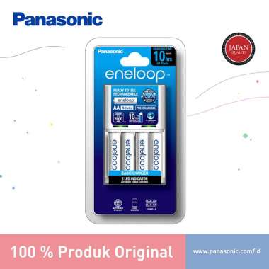 Panasonic Eneloop Charger Kit + 4pc Battery Eneloop Rechargeable AA