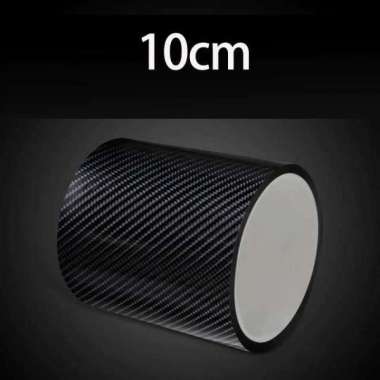 Stiker Protector Mobil Carbon Fiber Car Wrap Film 5 10 cm Hitam