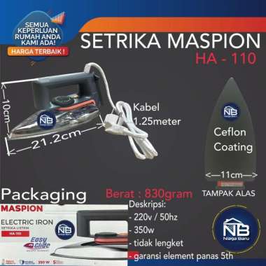 Setrika Maspion Ha-110 Ha 110
