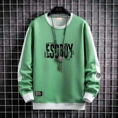 Sweater Pria Termurah Berkualitas - Basic Cowo Esoboy Putih L