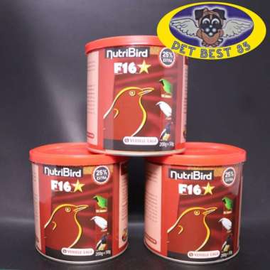 Nutribird F16 200+50gr Pelet Burung Pemakan Buah&Serangga Jalak,Kacer