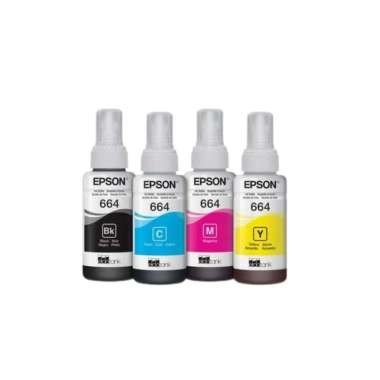 Tinta Epson T664 T 664 T-664 Original Resmi - Bundling 1 Set - Tinta Printer Epson L100 L200 L310 L3
