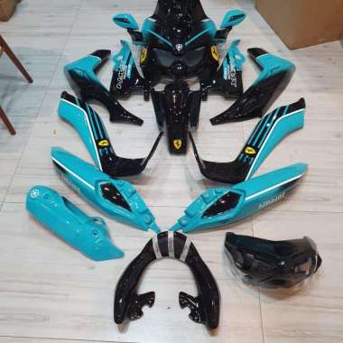 Full Set Komplit Body Predator Yamaha All New Nmax 155 Biru Ferrari