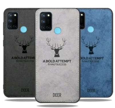 Case Deer Realme 7i / C17 Softcase Jeans Canvas Pelindung Belakang Biru - Realme C17